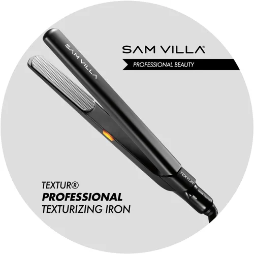Vista 2 de Sam Villa TEXTUR - Plancha de pelo texturizadora profesional con control de calor de precisión, 1 unidad (paquete de 1)
