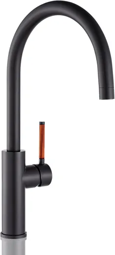Vista 14 de Achelous Grifo de cocina negro y dorado con rociador magnético extraíble, grifos de fregadero de cocina de acero inoxidable extraíbles rv, de una