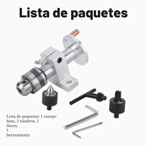 Vista 6 de Centro giratorio cónico telescópico, mini máquina de torno con rodamiento ajustable, centro giratorio, piezas de bricolaje para mini máquina