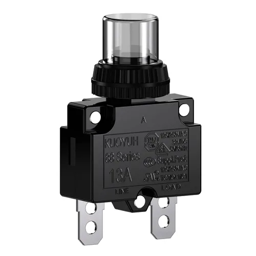 Vista 17 de Disyuntores de 3 Amperios Protector de Interruptor de Sobrecarga Térmica Serie 88 Restablecimiento Manual con Botón Pulsador con Terminales