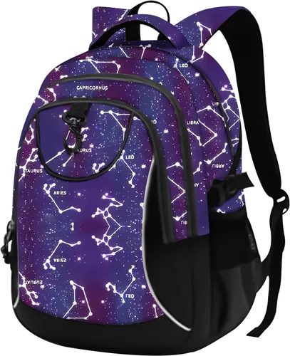 Vista 24 de Mochila escolar estilo Rickyh, mochila de viaje para hombres y mujeres, mochila ligera con compartimento para portátil, Tamaño único