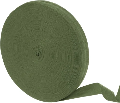Vista 8 de uxcell Cinta de sarga de algodón de 50 yardas, cinta de espiga de 3/8 pulgadas para coser ropa, manualidades (azul)