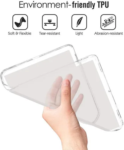 Vista 3 de iCoverCase Para Samsung Galaxy Tab A7 10.4 Pulgadas T500/T505, Cubierta Trasera Transparente Suave TPU Suave Ligero Mate Para Samsung Galaxy Tab A7