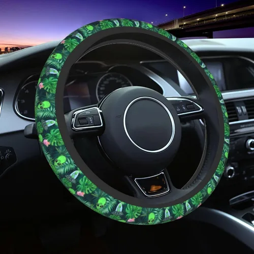 Vista 39 de Funda para volante MINIOZE de ojos malvados azules con luna mágica, accesorios para automóvil, linda para mujeres y niñas, universal de 15 pulgadas