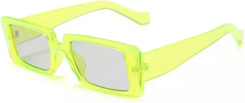 Vista 2 de Gafas de sol rectangulares de moda retro de los años 90 para mujer marco cuadrado protección UV400