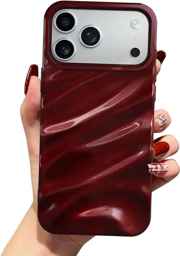 Vista 44 de QLTYPRI Funda compatible con iPhone 11, bonita funda con patrón de ondas de agua para niñas y mujeres, delgada, satinada, brillante, suave, de Beige