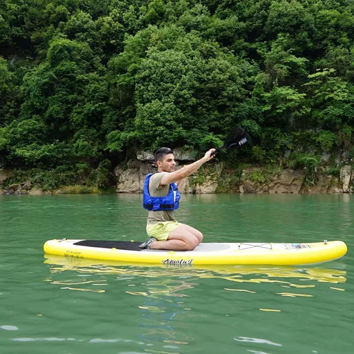 Vista 5 de Kayak Paddle 4 Pieces Aluminum Shaft and PP Blade Floating 86.6in/220cm, 90.5inch/230cm Lightweight Oars