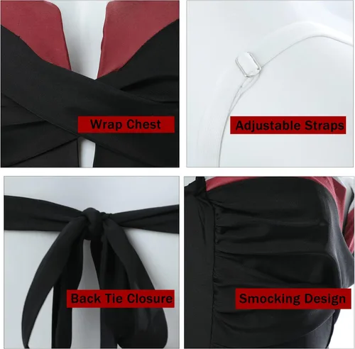 Vista 8 de Nuoqi Beidou Cosplay Genshin Swimsuit Beidou Swimsuit One Piece Bathing Suit for Women Girls Anime Swimsuit