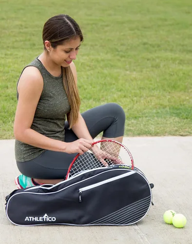 Vista 6 de Athletico - Bolsa de tenis y raqueta de raquetbol - Bolsas de tenis para mujeres y hombres para sostener raquetas de tenis, raquetas de raquetbol