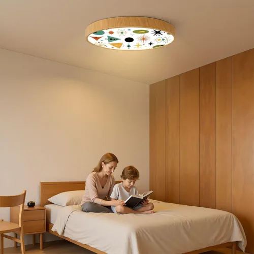 Vista 7 de Flush Mount Ceiling Light Fixture Mid century shapes molecule nuclear age space colorful retro set Dimmable LED Close to Ceiling Light Fixtures