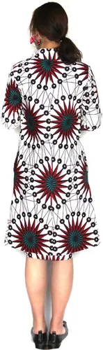 Vista 3 de Ropa africana para mujer, conjuntos largos de Ankara abrigos+faldas estampadas, trajes formales de talla grande Dashiki