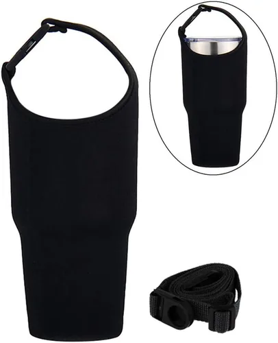 Vista 2 de Paquete de 2 soportes para vasos, funda de neopreno con correa, bolsa de 30 onzas para YETI, Rtic, Atlin, Ozark Trail, Rambler