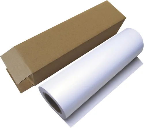 Vista 2 de Rollo de papel adhesivo de vinilo blanco brillante imprimible de 17 x 100