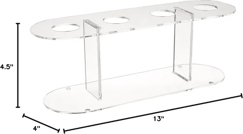 Vista 2 de Winco Soporte acrílico para cono de helado de 4 agujeros, transparente, mediano