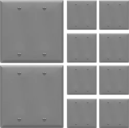 Vista 26 de ENERLITES - Placa de pared para ocultar dispositivos, acabado brillante, tamaño estándar 1 gancho 4.50 x 2.76 pulgadas, termoplástico de Negro