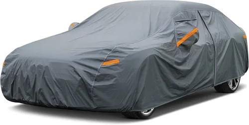 Vista 12 de GUNHYI Funda de coche de 16 capas para automóvil deportivo Coupe pequeño impermeable para todo tipo de clima, ajuste universal Mazda Miata/MX-5, BMW