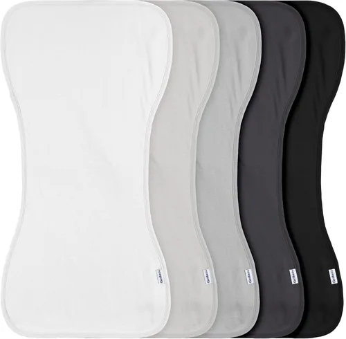 Vista 12 de Gerber Paños unisex para eructos para bebé, paquete de 5, azul dorado, tamaño 10.5 x 21 pulgadas