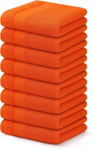 Vista 72 de Homaxy Juego de toallas de cocina y paños de cocina, 12 x 12 y 13 x 28 pulgadas, juego de 8 toallas de cocina 100% algodón, de tejido gofre, súper