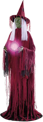 Vista 3 de Spirit Halloween Animatronic Lady Misfortune de 6 pies y 11 pulgadas, decoración de Halloween