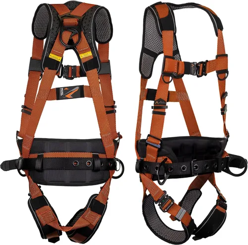 Vista 8 de Malta Dynamics Warthog Comfort MAXX - Arnés de seguridad para construcción – Equipo de protección contra caídas con cinturón removible y soporte