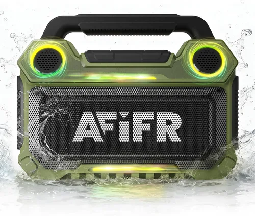 Vista 16 de Altavoz Bluetooth para exteriores AFIFR 160W: IP67 impermeable, 24H, TWS Negro