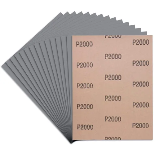 Vista 8 de 48 piezas de papel de lija, papel de lija húmedo y seco, grano alto 80 120 150 180 220 320 400 600 800 1000 1200 1500 2000 2500 3000 5000 hojas
