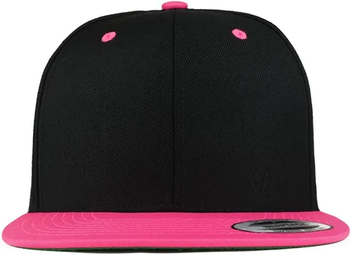 Vista 2 de Trendy Apparel Shop Flexfit Brand Premium - Gorra clásica de dos tonos con cierre a presión
