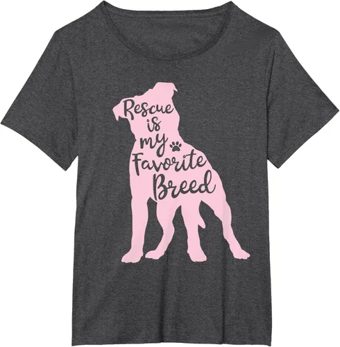 Vista 22 de Pitbull Rescue Is my Favorite Breed Dog Pit Bull Mama - Camiseta, Negro, S
