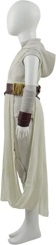 Vista 3 de Disfraz de rey para niños, uniforme de jedi, traje de lujo para niñas, pantalones con cinturón, conjunto completo para Halloween