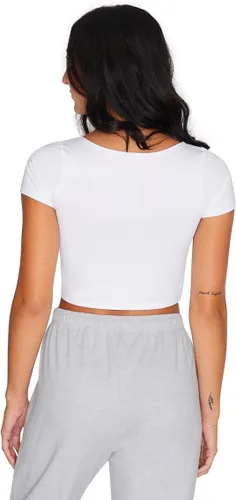 Vista 25 de Lojobands Camiseta corta ajustada para mujer, hecha en Estados Unidos, talla única
