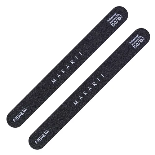 Vista 9 de Makartt Lima de uñas, tablas de esmeril de grano 100/180 para uñas, kit profesional de limas de doble cara lavables para lima de uñas media y suave