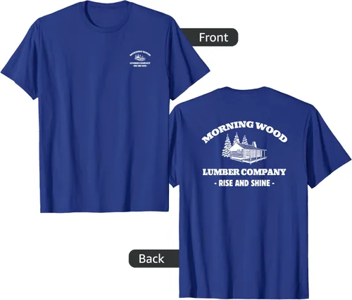 Vista 25 de Morning Wood Lumber Company - Camiseta con estampado de espalda delantera, Negro, S
