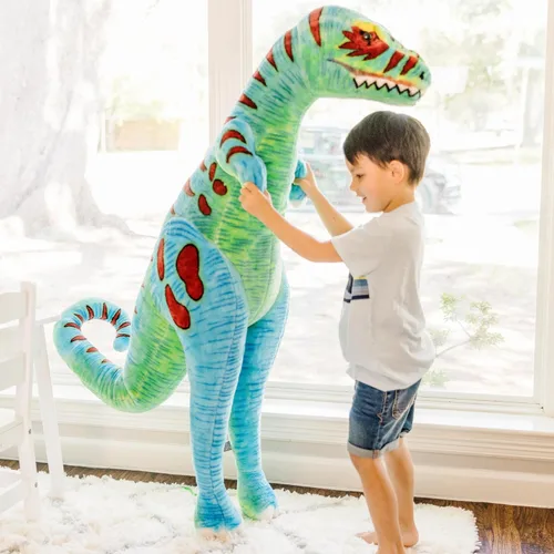 Vista 8 de Melissa & Doug, dinosaurio T-Rex gigante – Peluche realista (más de 4 pies de altura)