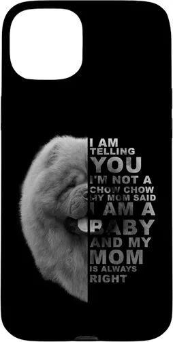Vista 9 de Funda para iPhone 12 mini My Mom Said I am a Baby Chow Dog Mommy Mother Day