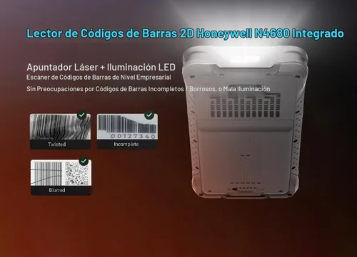 Vista 4 de Vanquisher Tablet PC resistente de 6.5 pulgadas, Windows 11 IOT Enterprise OS, PDA de mano con escáner de código de barras Honeywell N4680, NFC