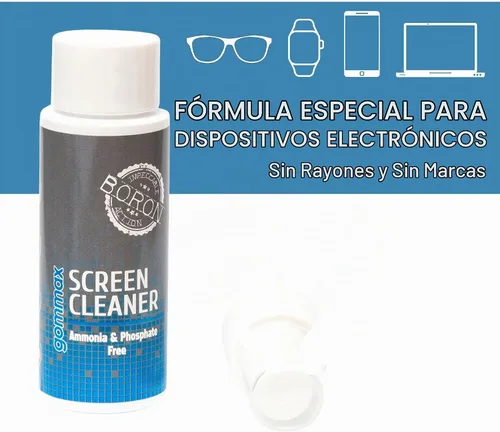 Vista 2 de Botella de spray limpiador de pantalla con paño de microfibra para dispositivos electrónicos (1.70 onzas), ideal para portátiles, computadoras