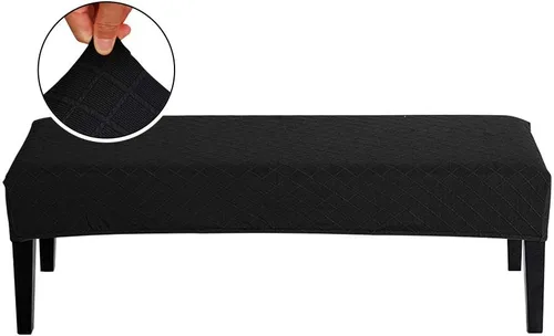Vista 6 de Balana Fundas de banco de comedor jacquard, funda tapizada de elastano elástica, antipolvo, extraíble, lavable, protector de asiento para sala