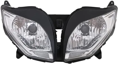 Vista 43 de Ensamble de lámpara de faro delantero para motocicleta compatible con Yamaha YZF600 R6 2006 2007 06 07 YZF-R6 Faro frontal transparente para moto