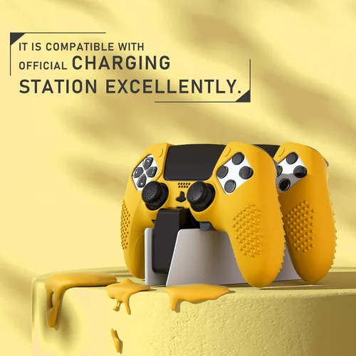 Vista 16 de PlayVital 3D Studded Edition Anti-Slip Silicone Cover Case for ps5 Edge Controller, Soft Rubber Protector Skin for ps5 Edge Wireless Controller with