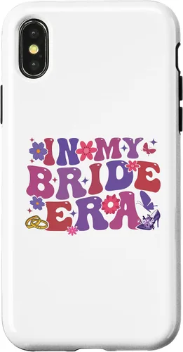 Vista 4 de Funda para iPhone 14 In My Bride Era Groovy Bride Despedida de soltera