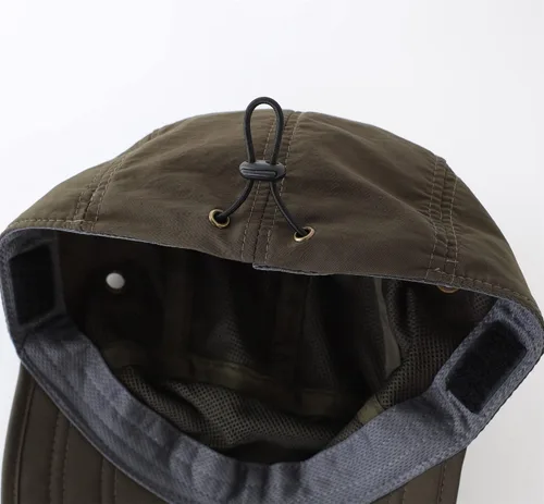 Vista 5 de Connectyle Gorra de protección solar UV para hombre, gorra de senderismo con solapa para el cuello, sombrero de pesca