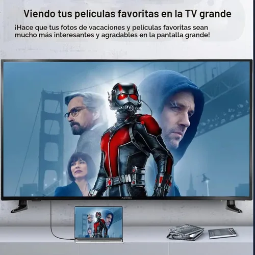 Vista 5 de Adaptador de cable HDMI a VGA, chapado en oro de 6 pies HDMI a VGA macho a macho para computadora, computadora de escritorio, laptop, PC, monitor