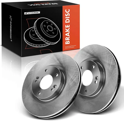 Vista 11 de A-Premium Rotores de freno de disco perforados y ranurados delanteros de 11.81 pulgadas (11.811 in) compatibles con modelos seleccionados de Hyundai