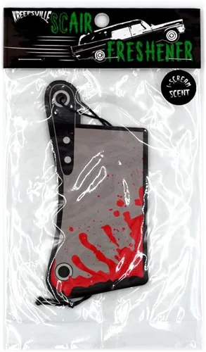 Vista 2 de kreepsville 666 Ambientador colgante de terror para automóvil, aroma espeluznante (Bloody Cleaver)