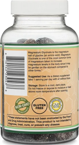 Vista 8 de Gomitas de glicinato de magnesio (400 mg por porción, suministro para 30 días, sabor a uva) Suplemento de magnesio de alta absorción para adultos