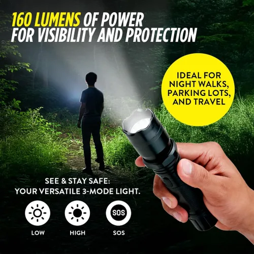Vista 4 de Guard Dog Security Pistola de aturdimiento táctica 2 en 1 con linterna LED, pistola aturdidora táctica recargable para hombres, mujeres