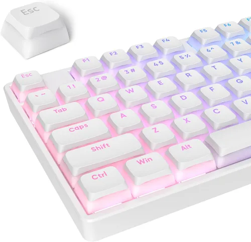 Vista 33 de Owpkeenthy Teclas de carbono retro perfil SA de 150 teclas personalizadas de ABS Doubleshot Juego de teclas con barra espaciadora dividida
