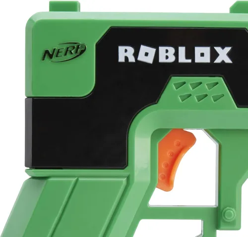 Vista 2 de Nerf Roblox Phantom Forces: Boxy Buster Dart Blaster, mango de cebado extraíble, 2 dardos de élite, código para desbloquear el objeto virtual
