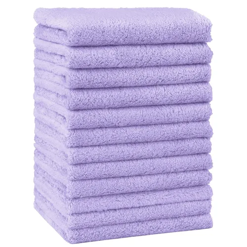 Vista 15 de HOMEXCEL Paquete de 12 paños de microfibra de vellón coral suave para bebé Azul