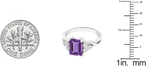 Vista 3 de Dazzlingrock Collection Anillo de compromiso de oro blanco de 18 quilates de 0.315 x 0.236in con zafiro blanco redondo para mujer